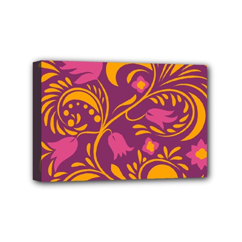 Yellow Leaves Mini Canvas 6  X 4  (stretched) by Eskimos
