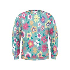 Floral Pattern Kids  Sweatshirt by ExtraGoodSauce