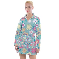 Floral Pattern Women s Long Sleeve Casual Dress by ExtraGoodSauce
