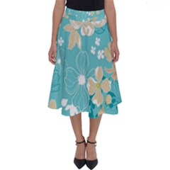 Floral Pattern Perfect Length Midi Skirt