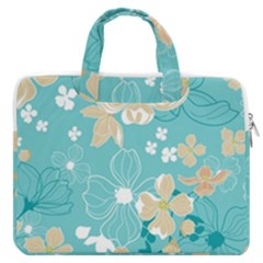 Floral Pattern Macbook Pro Double Pocket Laptop Bag by ExtraGoodSauce