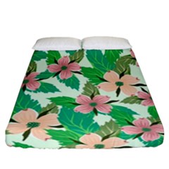 Floral Pattern Fitted Sheet (california King Size) by ExtraGoodSauce