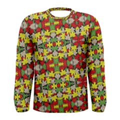 Leaves Pattern Men s Long Sleeve Tee by ExtraGoodSauce