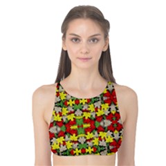 Leaves Pattern Tank Bikini Top by ExtraGoodSauce