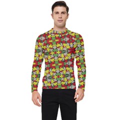 Leaves Pattern Men s Long Sleeve Rash Guard by ExtraGoodSauce