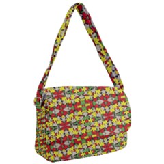 Leaves Pattern Courier Bag by ExtraGoodSauce