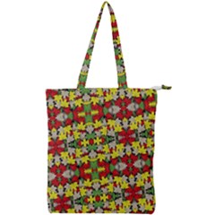 Leaves Pattern Double Zip Up Tote Bag by ExtraGoodSauce