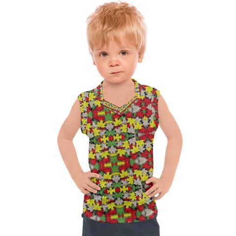 Leaves Pattern Kids  Sport Tank Top by ExtraGoodSauce