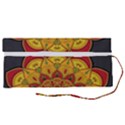 Mandela Flower Orange And Red Roll Up Canvas Pencil Holder (S) View2