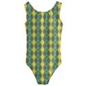 Native American Pattern Kids  Cut-Out Back One Piece Swimsuit View1
