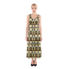 Native American Pattern Sleeveless Maxi Dress by ExtraGoodSauce