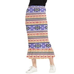 Native American Pattern Maxi Fishtail Chiffon Skirt by ExtraGoodSauce