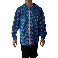 Rainbowcolor Kids  Hooded Windbreaker by Sparkle