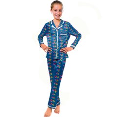 Rainbowcolor Kid s Satin Long Sleeve Pajamas Set by Sparkle