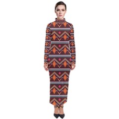 Native American Pattern Turtleneck Maxi Dress by ExtraGoodSauce