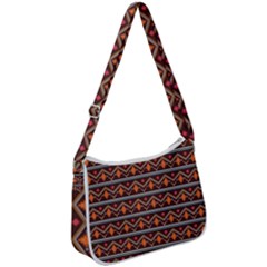 Native American Pattern Zip Up Shoulder Bag by ExtraGoodSauce