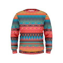 Native American Pattern Kids  Sweatshirt by ExtraGoodSauce