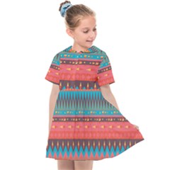 Native American Pattern Kids  Sailor Dress by ExtraGoodSauce