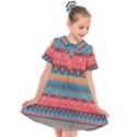 Native American Pattern Kids  Short Sleeve Shirt Dress View1