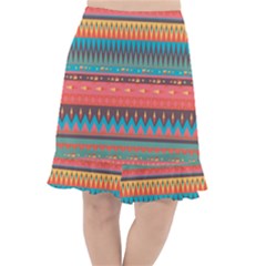 Native American Pattern Fishtail Chiffon Skirt by ExtraGoodSauce