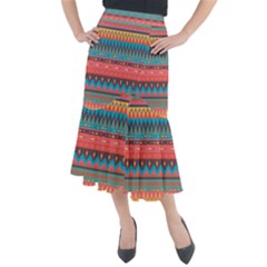 Native American Pattern Midi Mermaid Skirt by ExtraGoodSauce