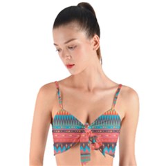 Native American Pattern Woven Tie Front Bralet by ExtraGoodSauce