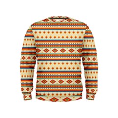 Native American Pattern Kids  Sweatshirt by ExtraGoodSauce