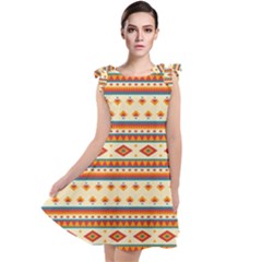 Native American Pattern Tie Up Tunic Dress by ExtraGoodSauce