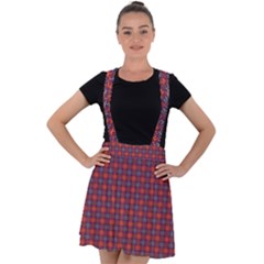 Tartan Pattern Velvet Suspender Skater Skirt by ExtraGoodSauce