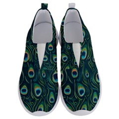 Watercolor Peacock Feather Pattern No Lace Lightweight Shoes by ExtraGoodSauce