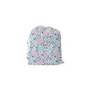 Cute Light Pink And Blue Modern Rose Pattern Drawstring Pouch (XS) View2