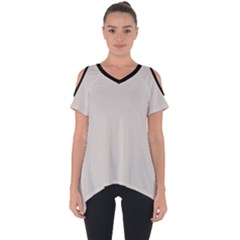 Abalone Grey Cut Out Side Drop Tee by FashionBoulevard