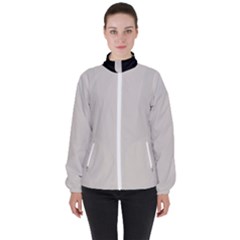 Abalone Grey Women s High Neck Windbreaker by FashionBoulevard