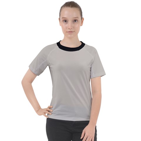 Abalone Grey Women s Sport Raglan Tee by FashionBoulevard