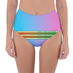 Vaporwave Hack The Planet 4 Reversible High-waist Bikini Bottoms by WetdryvacsLair