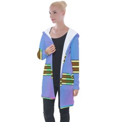 Vaporwave Hack The Planet 4 Longline Hooded Cardigan by WetdryvacsLair