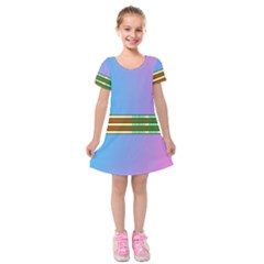 Vaporwave Hack The Planet 4 Kids  Short Sleeve Velvet Dress by WetdryvacsLair