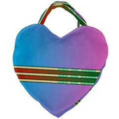 Vaporwave Hack The Planet 4 Giant Heart Shaped Tote