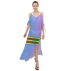 Vaporwave Hack The Planet 4 Maxi Chiffon Cover Up Dress by WetdryvacsLair