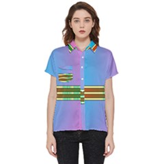 Vaporwave Hack The Planet 4 Short Sleeve Pocket Shirt by WetdryvacsLair