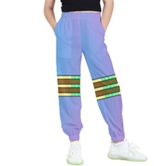 Vaporwave Hack The Planet 4 Kids  Elastic Waist Pants by WetdryvacsLair