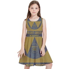 Fallout Shelter In Basement Radiation Sign Kids  Skater Dress by WetdryvacsLair