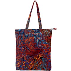 Phoenix in the Rain Abstract Pattern Double Zip Up Tote Bag