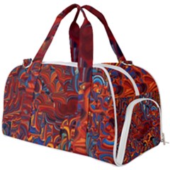 Phoenix In The Rain Abstract Pattern Burner Gym Duffel Bag by CrypticFragmentsDesign