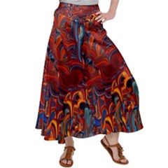 Phoenix In The Rain Abstract Pattern Satin Palazzo Pants by CrypticFragmentsDesign