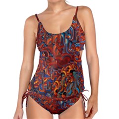 Phoenix in the Rain Abstract Pattern Tankini Set