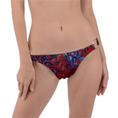 Phoenix in the Rain Abstract Pattern Ring Detail Bikini Bottom