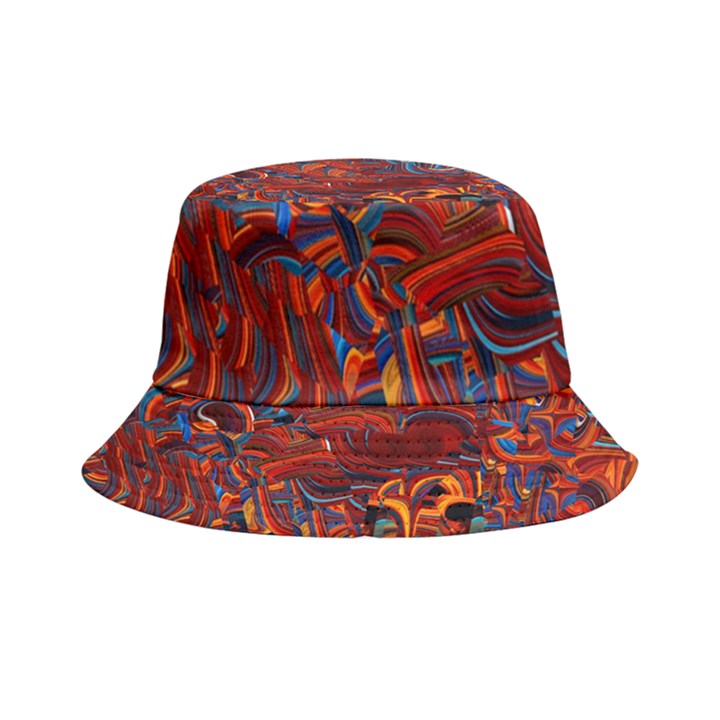 Phoenix in the Rain Abstract Pattern Inside Out Bucket Hat