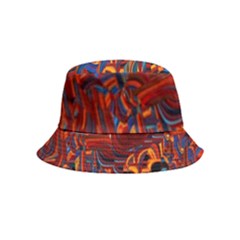 Phoenix In The Rain Abstract Pattern Inside Out Bucket Hat (kids) by CrypticFragmentsDesign
