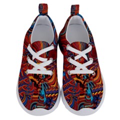 Phoenix Rising Colorful Abstract Art Running Shoes by CrypticFragmentsDesign